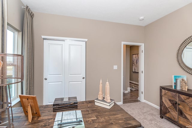 2057 Abbey Ln, Columbus, IN 47201 - office area featuring baseboards and carpet flooring