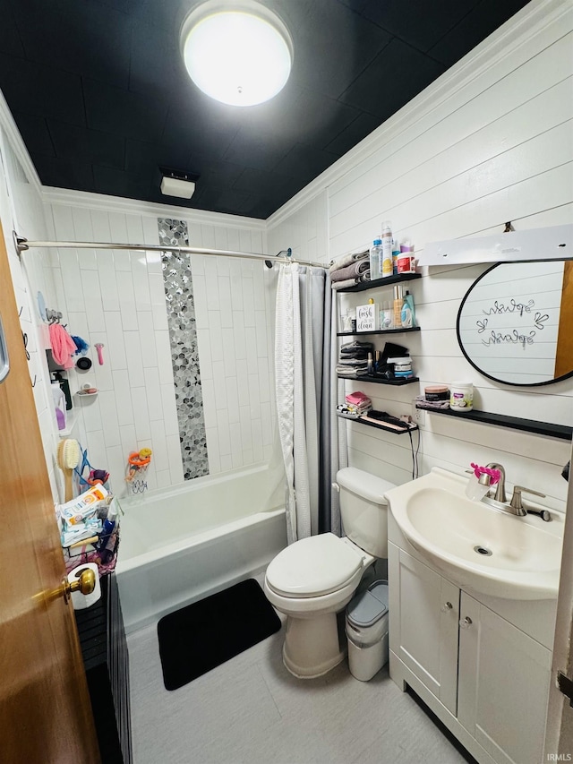 1533 E Paw Paw Pike, Peru, IN 46970 - bathroom with vanity, shower / tub combo, and tile patterned floors