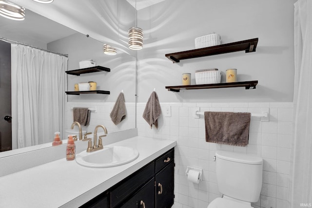 1803 Linwood Dr, Bedford, IN 47421 - full bathroom with tile walls and vanity