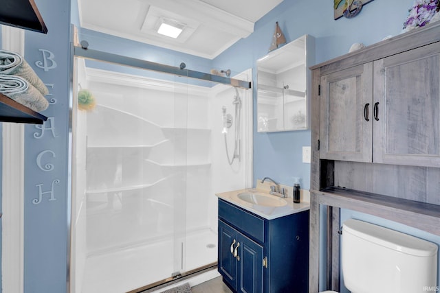 1803 Linwood Dr, Bedford, IN 47421 - bathroom featuring a stall shower and vanity