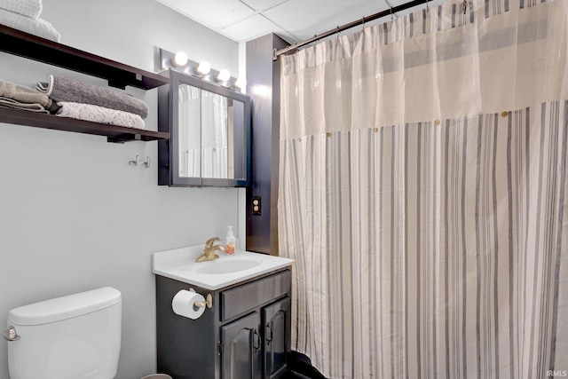 1803 Linwood Dr, Bedford, IN 47421 - bathroom featuring vanity and a paneled ceiling