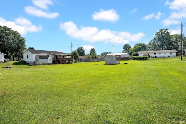 1803 Linwood Dr, Bedford, IN 47421 - view of green lawn with a storage unit