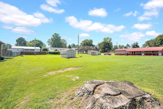1803 Linwood Dr, Bedford, IN 47421 - view of yard featuring a shed and a trampoline