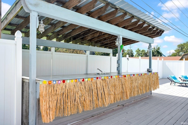 1803 Linwood Dr, Bedford, IN 47421 - wooden terrace with a sink