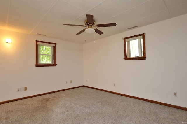 1765 E Old Kokomo Rd, Marion, IN 46953 - carpeted empty room featuring a ceiling fan and baseboards