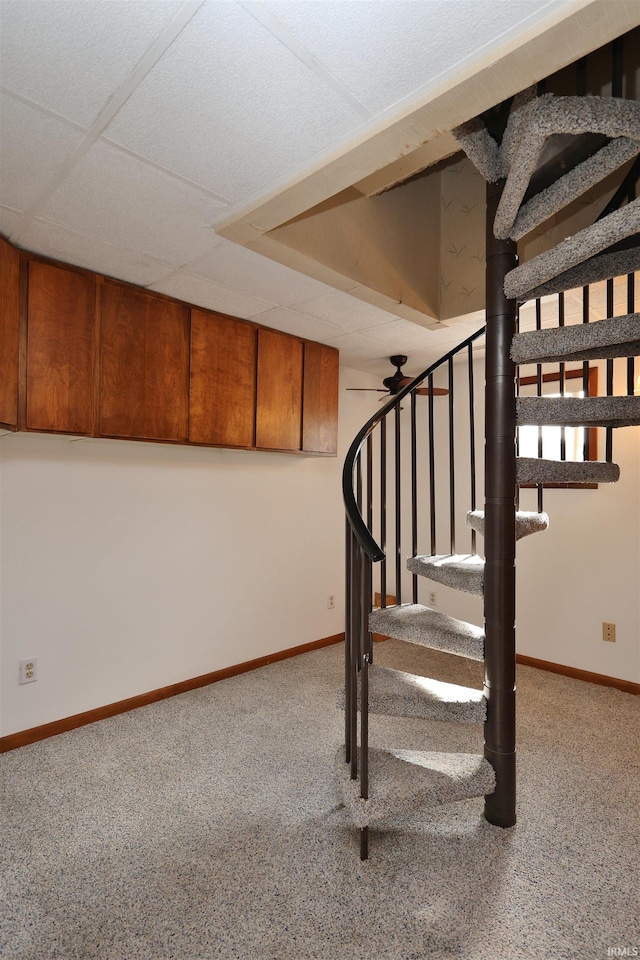 1765 E Old Kokomo Rd, Marion, IN 46953 - stairway featuring carpet and baseboards