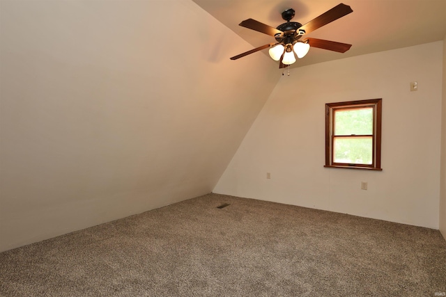 1765 E Old Kokomo Rd, Marion, IN 46953 - carpeted empty room with ceiling fan and lofted ceiling