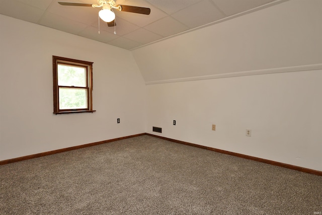 1765 E Old Kokomo Rd, Marion, IN 46953 - bonus room featuring carpet flooring, ceiling fan, and vaulted ceiling