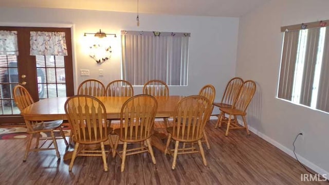 716 Kimmell Rd, Vincennes, IN 47591 - dining area featuring wood finished floors and baseboards