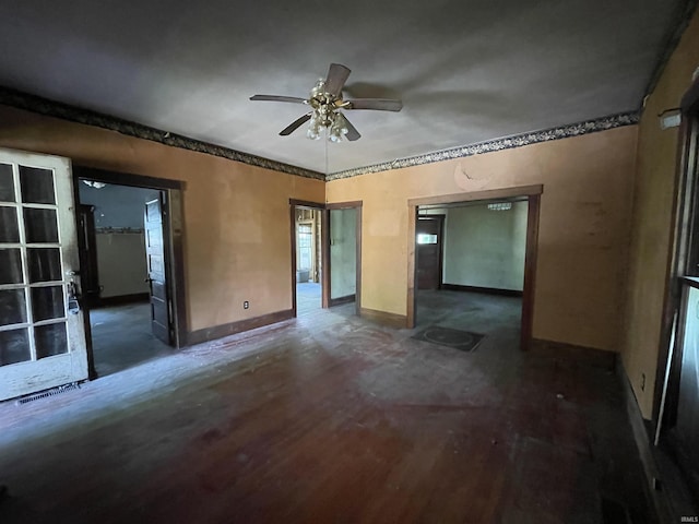 2812 Oliver Rd, Mount Vernon, IN 47620 - empty room with a ceiling fan and baseboards
