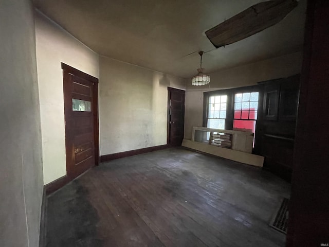 2812 Oliver Rd, Mount Vernon, IN 47620 - unfurnished dining area with wood finished floors and baseboards