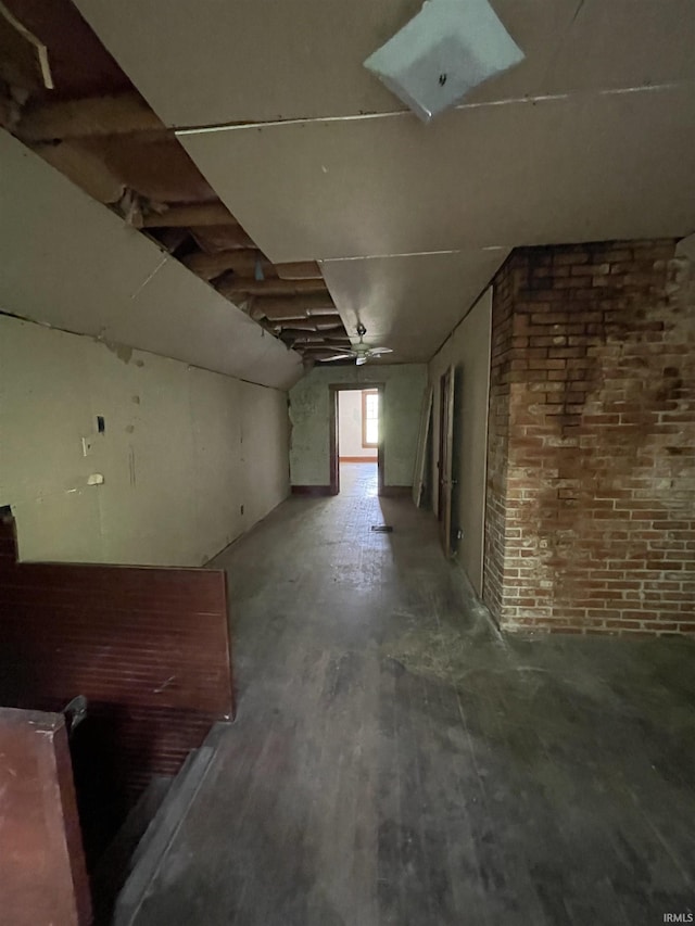2812 Oliver Rd, Mount Vernon, IN 47620 - basement with brick wall