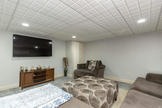 2233 Pine Creek Ct, South Bend, IN 46628 - living room with recessed lighting and carpet floors