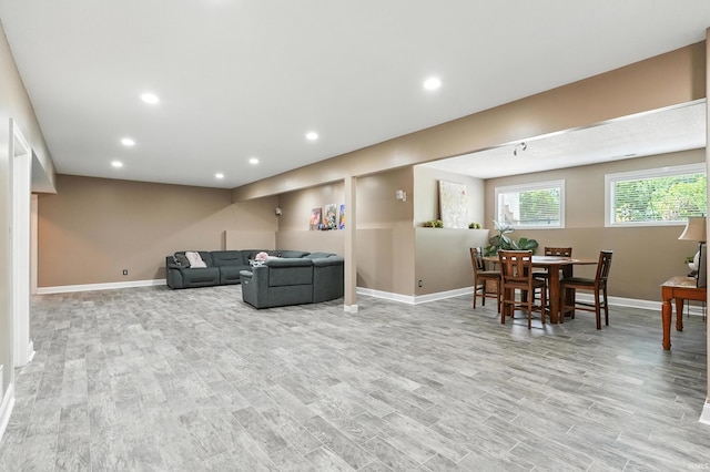 4221 Cordell Cv, Fort Wayne, IN 46845 - living area featuring light wood-style flooring and recessed lighting