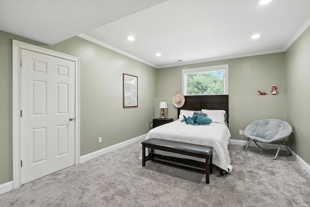 4221 Cordell Cv, Fort Wayne, IN 46845 - carpeted bedroom featuring recessed lighting and ornamental molding