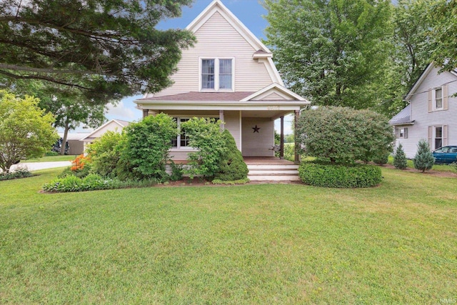 64052 State Road 331st Hwy, South Bend, IN 46614 - view of front of home featuring covered porch and a front lawn