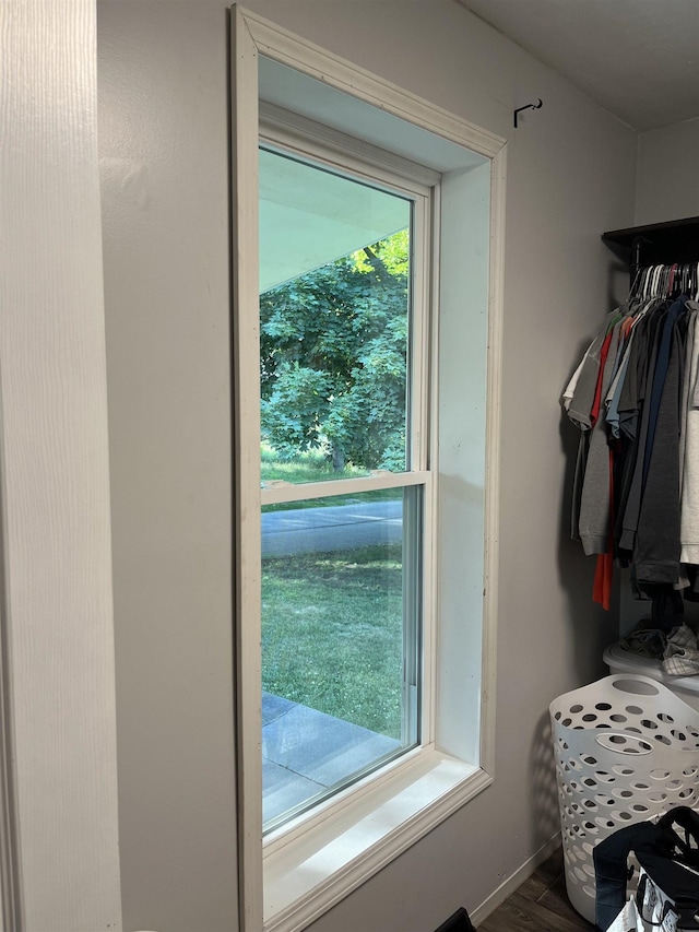 640 N Flint Rd, Angola, IN 46703 - doorway to outside featuring wood finished floors