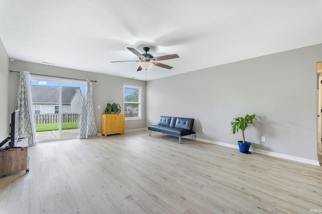 12216 Jacobas Pl, Fort Wayne, IN 46845 - living area featuring wood finished floors and a ceiling fan