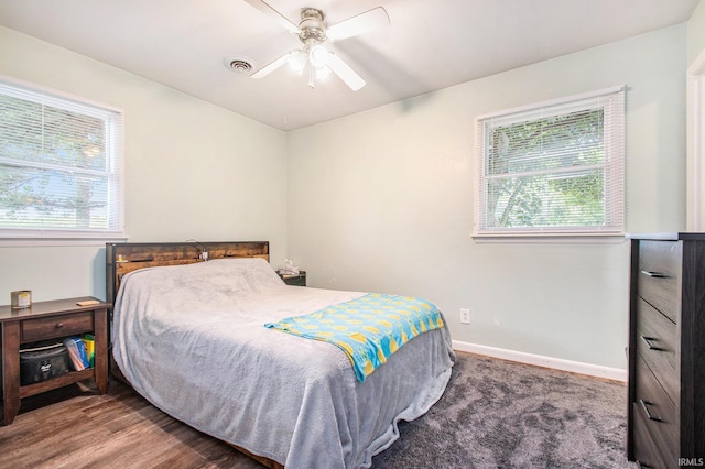 18055 Thomas Ln, Goshen, IN 46528 - bedroom with multiple windows and ceiling fan