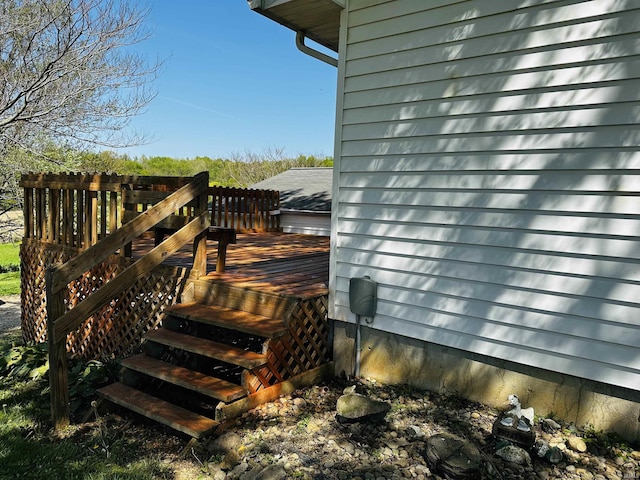 3886 N 1300 E, Loogootee, IN 47553 - view of wooden deck