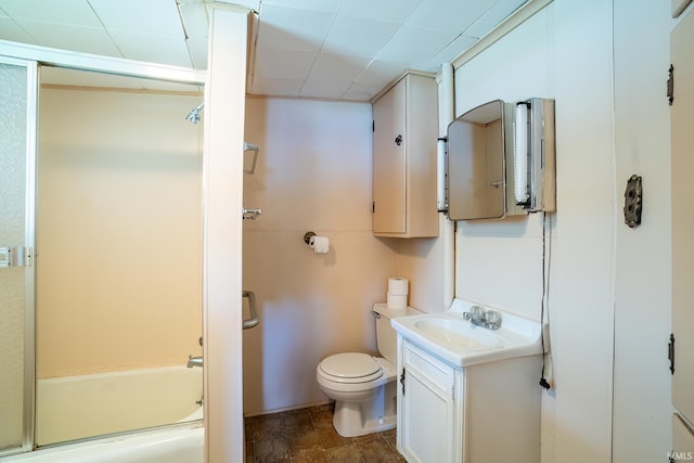 2200 S 460 E, Lagrange, IN 46761 - bathroom with vanity and shower / bath combination with glass door