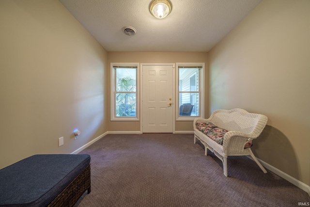 830 W Walnut Rdg, Logansport, IN 46947 - sitting room with dark colored carpet and a textured ceiling