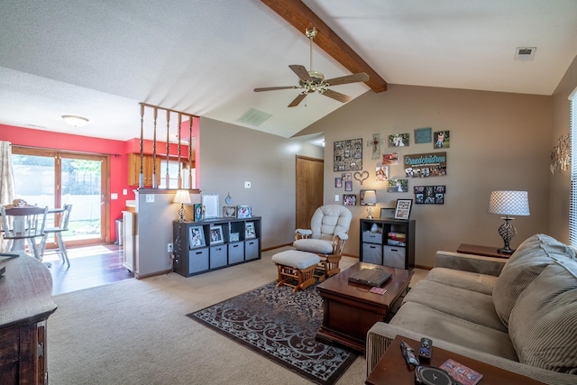 2101 Portage Pass, Auburn, IN 46706 - carpeted living room featuring ceiling fan and baseboards