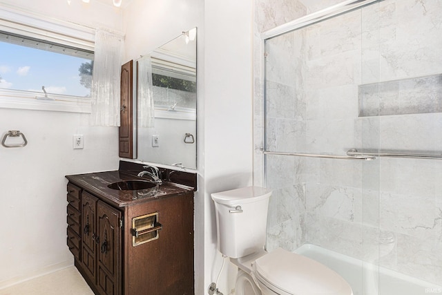 3303 Hilltop Dr, South Bend, IN 46614 - bathroom with an enclosed shower and vanity