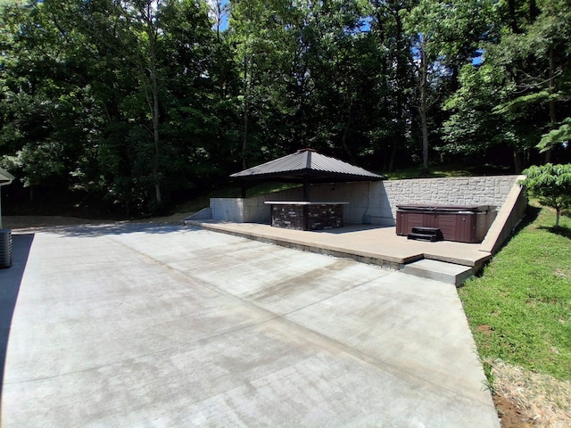 1578 E 100 N, Washington, IN 47501 - view of patio / terrace featuring a hot tub and a gazebo