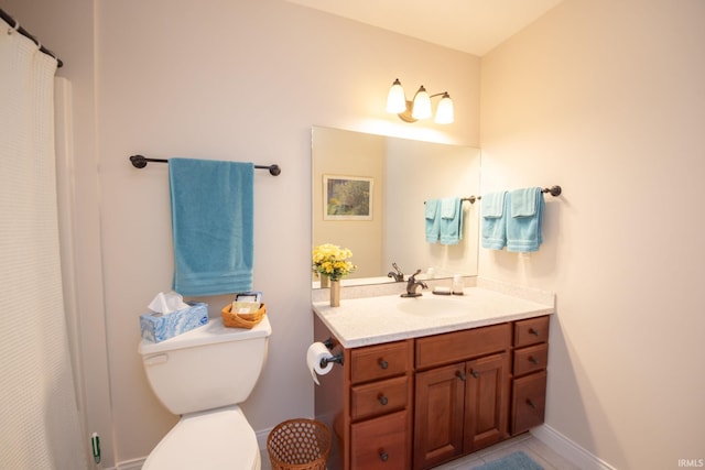 344 Rosebank Ln, West Lafayette, IN 47906 - bathroom with vanity, tile patterned floors, and a shower with shower curtain