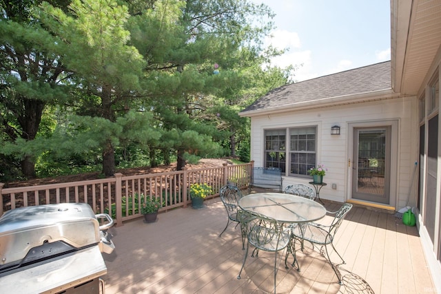 344 Rosebank Ln, West Lafayette, IN 47906 - deck with a grill and outdoor dining space