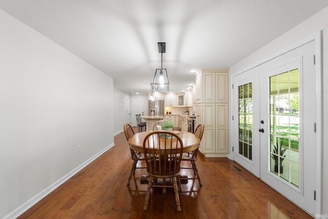 1704 S Sutton Circle Dr, Bluffton, IN 46714 - dining space with wood finished floors and french doors