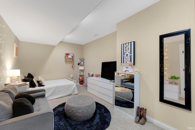 1669 E Brookside Trl, Columbia City, IN 46725 - bedroom featuring carpet and vaulted ceiling