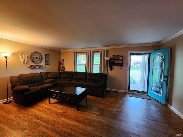 6970 S Maple St, Marion, IN 46953 - living area with wood finished floors and ornamental molding