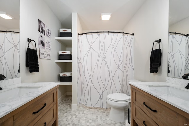 4904 N Hamilton Ln, Muncie, IN 47304 - bathroom with vanity and a shower with shower curtain
