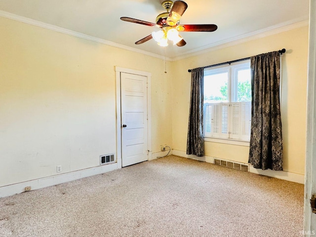 1028 N Wabash Ave, Marion, IN 46952 - carpeted empty room featuring a ceiling fan and ornamental molding
