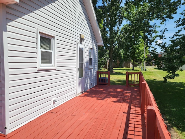 202 Webster St, Monroeville, IN 46773 - deck featuring a lawn