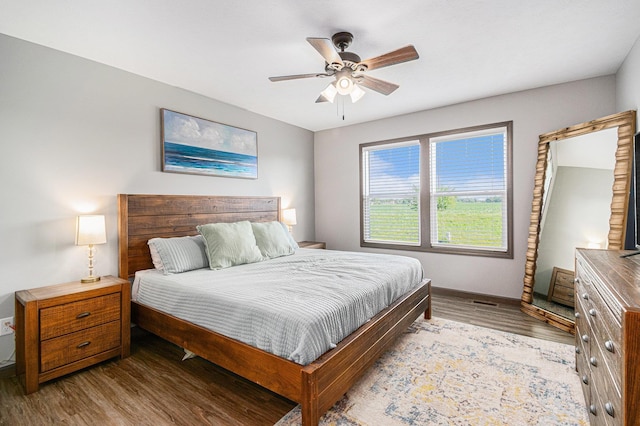 2010 Newbury Cir, Goshen, IN 46526 - bedroom featuring light wood-style flooring and a ceiling fan