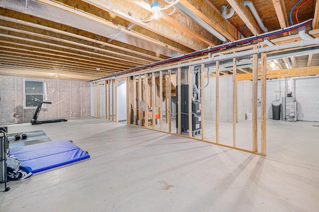 2010 Newbury Cir, Goshen, IN 46526 - unfinished below grade area with gas water heater and heating unit