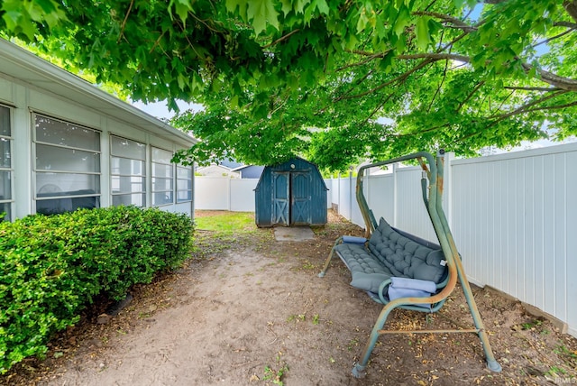 110 N Maple St, South Whitley, IN 46787 - fenced backyard featuring a shed