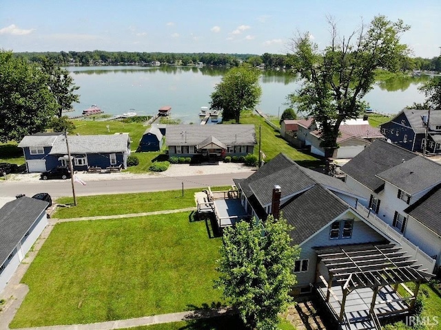 1228 N Main St, Kewanna, IN 46939 - aerial view of residential area featuring a nearby body of water