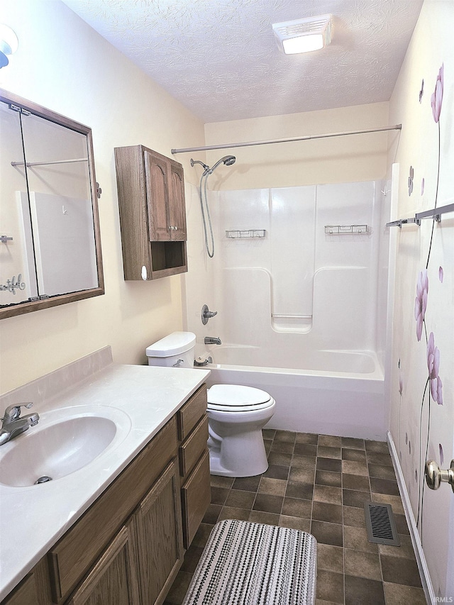 1050 Edgerton St, West Lafayette, IN 47906 - full bathroom with vanity, shower / bathtub combination, and a textured ceiling