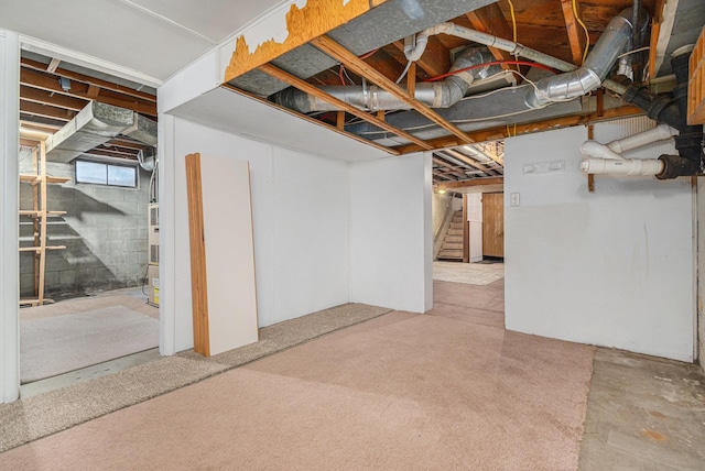 134 Marshall Blvd, Elkhart, IN 46516 - below grade area with stairway