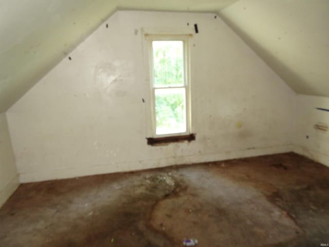 136 W Clark St, Rensselaer, IN 47978 - additional living space with lofted ceiling and baseboards