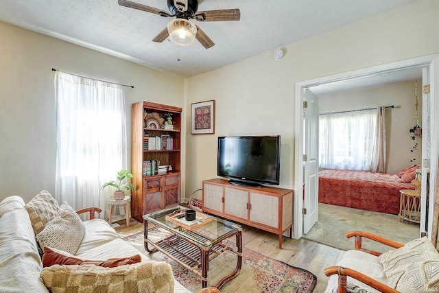 1931 Morton St, Lafayette, IN 47904 - living area featuring a ceiling fan and wood finished floors