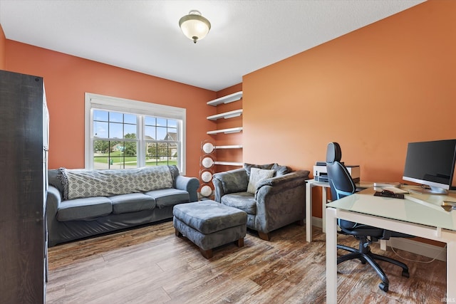 57907 Stone Creek Ct, Goshen, IN 46528 - office area featuring wood finished floors