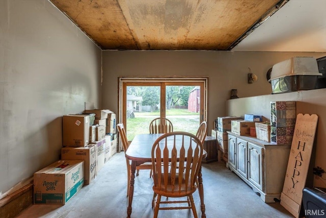 6943 Main St, West Point, IN 47992 - dining room featuring concrete flooring