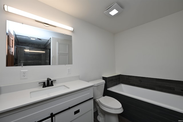 719 N Hathaway St, Winamac, IN 46996 - bathroom with vanity, a bath, and tiled shower