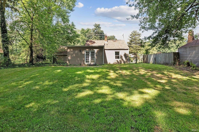 55310 Moss Rd, South Bend, IN 46628 - view of yard featuring french doors