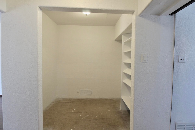 view of walk in closet